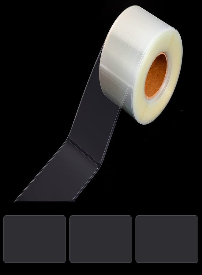 Prudiut 500 PCS Label Protectors, Clear Label Protectors Waterproof Clear Labels for Protecting Barcodes, Books, Numbers, Clothes Food Labels in Laboratory, Library, Office, Supermarket (3.35×1.97inch) - Image 1